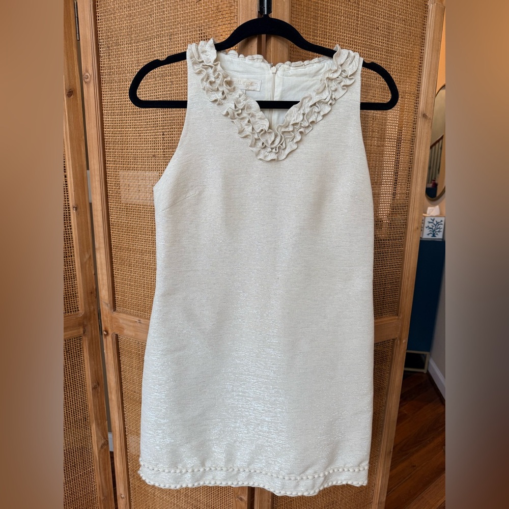 Chic Cream Ruffled Mini Dress